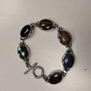 Sterling Genuine Stone Bracelet